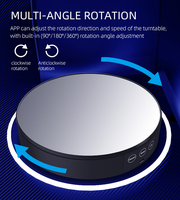 20cm APP-gesteuerter LED-Display Elektrischer Drehteller für Schmuck, Modelle, Live-Werbung und Geschäftspräsentationen