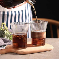 Tasse à café en verre transparent, 26 Designs personnalisés, vente en gros, gobelet créatif Long, pour le lait, le thé, jus
