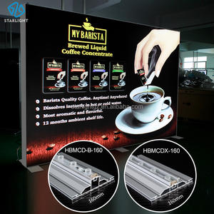 Guangzhou boîte d'éclairage double face LED boîtes à lumière suspendus publicité <span class=keywords><strong>site</strong></span> Web Seg impression profil d'extrusion sol marque - Product Image 5