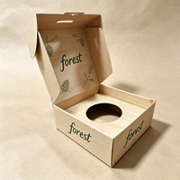 Boîte d'expédition en carton ondulé personnalisée Forest Packing pour le commerce électronique, avec logo personnalisé et support d'insertion circulaire