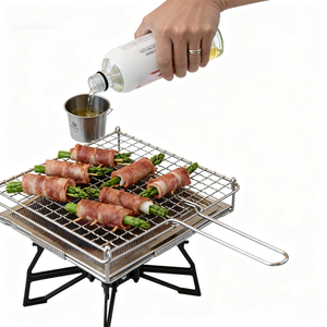 Grille de barbecue portable pliable en acier inoxydable <span class=keywords><strong>MINI</strong></span> pour le <span class=keywords><strong>camping</strong></span> en plein air, grille en maille métallique antiadhésive - Product Image 2
