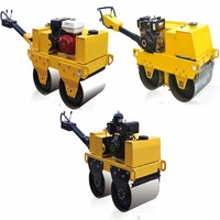 Mini Compacteur à Double Tambour Portatif 500 kg Équipement de Construction Vibrant avec Moteur Honda Meilleur Prix