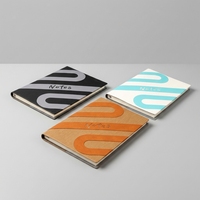 Carnet de notes A5 personnalisé pour bureau, couverture en similicuir, reliure sans fil, pages intérieures épaissies, esthétique haut de gamme, pour entreprise