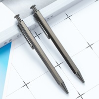 Nouveau style de stylo à bille en métal à action par clic, corps en métal massif, logo personnalisé, stylo publicitaire pour réunions d'affaires