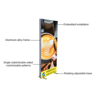 Boîte lumineuse LED rétroéclairée de table en aluminium Seg, haute luminosité 5000 lumens, pour affichage publicitaire