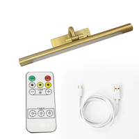 Lampe murale LED rechargeable au design contemporain, avec abat-jour noir, lumière blanche/chaude/neutre, télécommande, pour armoire ou miroir