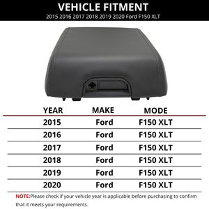Ensemble de couvercle d'accoudoir central Ford F150 2015-2020, boîte de rangement en cuir, pièce de rechange GL3Z1506024 - Product Image 2