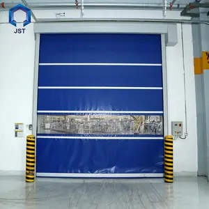 Shutter gulung cepat kain grosir otomatis pintu berkecepatan tinggi PVC baja tahan karat komersial kontemporer polimer anti-maling