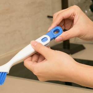 Crevice <b>Brush</b> Nylon Bristles Grip Handle For <b>Cleaning</b> Wall Corner Door Window Groove Kitchen Stove - Product Image 3