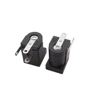 DC-005 soket Jack daya 5.5x2.1mm hitam, adaptor Terminal dudukan sudut kanan tipe barel catu konektor Wanita