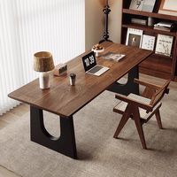Table à manger en bois massif, style mi-siècle, plateau en pin, design rectangulaire multifonctionnel, meubles de maison, salon