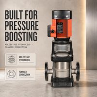 Pompa Sentrifugal Vertikal Inline 380V Tiga Fasa Pompa Sirkulasi HVAC Pompa Pipa untuk Sistem Air Pemanas Pendingin