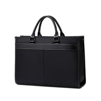 Bolso de Mano Ligero, Casual y Ejecutivo, Impermeable, con Cierre, Resistente al Desgaste, Anti-Salpicaduras, de Gran Capacidad, para Archivos/Computadora, Doble Uso