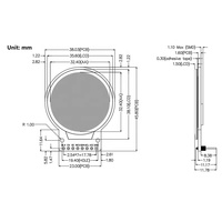 EParthub Écran LCD TFT à pleine vue de 1.28 pouces ip _ *-s Module d'écran couleur Port série SPI Écran circulaire 240X240