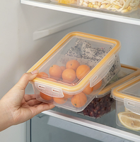 Boîte de rangement alimentaire en plastique de 800 ml et 1100 ml avec couvercle, réutilisable, étanche, compartimentée, boîte à lunch, boîte de rangement pour fruits et en-cas