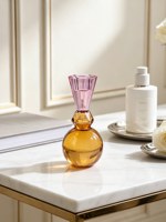 Porte-bougie colonne moderne haut de gamme de luxe léger avec verre mosaïque coloré, entièrement fait main, emballage en boîte