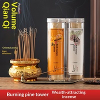 Bâtonnets d'encens traditionnels faits à la main, design en forme de pomme de pin, attirant l'argent et la prospérité, parfum boisé pour l'aromathérapie et l'ambiance intérieure