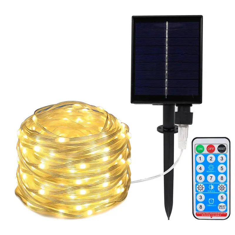 Wholesale LED Solar Fairy String Lights 8 patterns Christmas Outdoor Garden patio garland lights Top-ranking Weekly deals