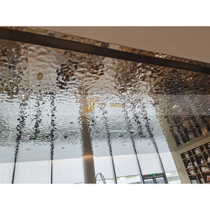 C96 ASTM Stainless Steel Plate Embossed Pattern 3D Water Ripple Wall and Ceiling <b>Panel</b> Silver <b>Mirror</b> Finish - Product Image 1