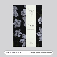 Buku Diary Hardcover A5 Permukaan Kain Kawat Emas Motif Bunga Peony Bintang Bunga Hadiah Tulisan Siswa Berkualitas Tinggi 100 Lembar