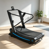 Simulateur de course à courbe gravitaire avec plateau métallique, capacité de charge 150 kg, frein magnétique, affichage LED, vitesse 1-20 km/h, pour studio HIIT