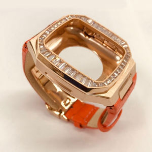 Funda de acero para reloj, <span class=keywords><strong>descuento</strong></span> de 44mm, con incrustación de piedra de cristal, Appl <span class=keywords><strong>Watch</strong></span>, 316L, para appll I <span class=keywords><strong>Watch</strong></span> 4/5/6 - Product Image 5