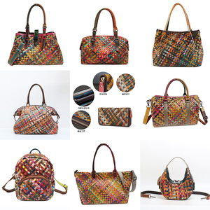 Bolso Tote de Color Sólido, Gran Capacidad, Moda, Cuero Genuino, Tipo Cubo, Portátil, Capa Superior de Piel de Vaca, Cuero de Grano Completo, Cierre de Cremallera - Product Image 2