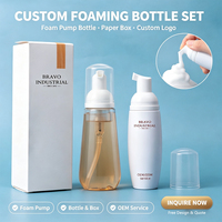 Bouteilles Distributrices de Mousse en Plastique PETG en Gros, OEM ODM, Logo Personnalisé, pour Nettoyant Visage, Shampoing Cils, Distributeurs de Mousse