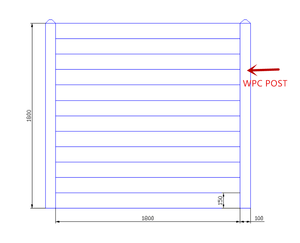 Clôture de jardin en bois composite WPC moderne 2026, faible entretien, haute adhérence, grain de bois, clôture gazonnée, intimité totale ou partielle, en plastique - Product Image 5