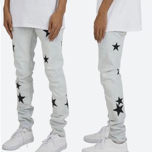 Nouveau Jean Tendance pour Homme – Prix Usine de Gros, Personnalisé avec Patch Étoile, Jean en Denim Délavé pour Homme - Product Image 2