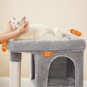 Centro de Actividades Moderno y Estable de Fibra de Sisal con Múltiples Niveles y Gran Espacio, Protector de Muebles, Rascador para Gatos, Torre para Gatos - Product Image 3