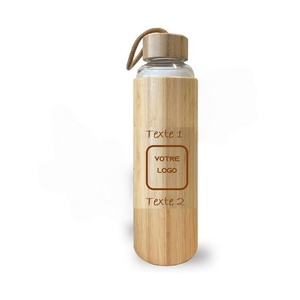 Nouveau Gobelet en Verre Borosilicate Haute Qualité 500ml pour Adultes, Écologique et Biodégradable, avec Couvercle en Bambou – Idéal pour la Randonnée – Vente Chaude 2026 - Product Image 2