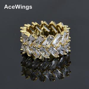 R014 Men's <strong>Ring</strong> Brass Gold Silver Color Cubic Zircon <strong>Iced</strong> <strong>RING</strong> Fashion Hip Hop <strong>Ring</strong> - Product Image 1