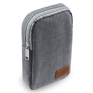 Electronic Accessories Bag Digital Gadget Organizer Case Gray Nylon Travel Storage For Cable,USB,Earphones