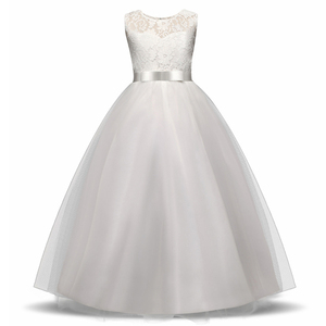 Nuevos Vestidos de Fiesta para Niñas 2018, Vestidos de Encaje con Flores para Bodas, Vestidos de Primera Comunión para Niñas - Product Image 1