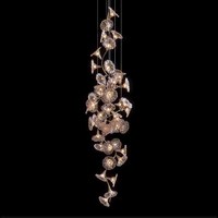 Branches d'arbre lustre personnalisé salon de luxe hall goutte de pluie lampes suspendues