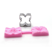 2pcs Outils de décoration de gâteaux Accessoires de cuisson Moule à fondant et coupeur