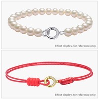 Fermoir en argent XD S925 avec diamants, fermoir à ressort, fermoir pour collier de perles, connecteur de bracelet, accessoire DIY, fermoir d'extrémité de chaîne
