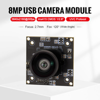 8MP IMX415 38mm 2,7mm 120 grados USB módulo de cámara gran angular 30FPS Full HD con 4K imágenes y videos claros