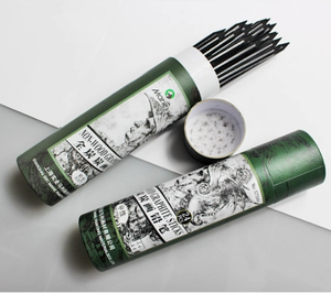 Maries-Stylo à charbon de bois professionnel peint à la <span class=keywords><strong>main</strong></span>, fournitures d'art souple en métal pour dessiner des croquis au <span class=keywords><strong>fusain</strong></span> - Product Image 2