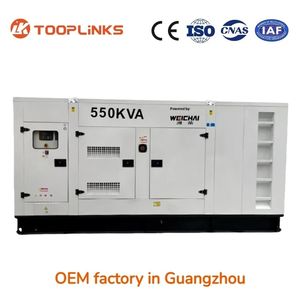 Grupo Electrógeno Diésel Insonorizado y Silencioso de Guangzhou de 440KW 550KVA 625kva 600kw 750kva 800kw 1000kva 1mw con ATS - Product Image 1