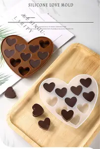 Moules à bonbons au chocolat en silicone de qualité alimentaire Loving Heart Design Moules à bougies et à beurre antiadhésifs