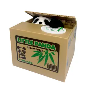 Mischief Money Saving Box, Cute Hiding Panda Coin Stealing Money Piggy Bank Cents Penny Great Christmas/Birthday Toy Gift Kids