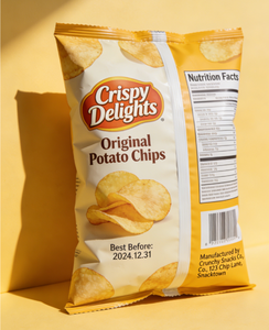 Wholesale Low MOQ <b>Back</b> Seal Pouch PET PE Chip <b>Pack</b> <b>Heat</b> Seal Firm Thick Stable Premium Reliable - Product Image 6