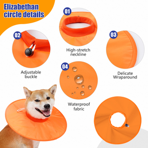 Collar Isabelino para Perros, de Poliéster, Ajustable, Impermeable, Anti-Lamido, Cono de Recuperación Postoperatorio para Perros, Tallas S/M/L/XL - Product Image 2