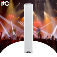 Enceinte colonne professionnelle extérieure étanche et ignifuge, classe UL94V-0, 100W, son surround, en aluminium