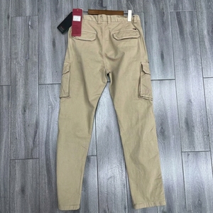 Pantalones Cargo de Algodón Teñido de Cinco Colores a la Moda BAWANGCHENG, Estilo Hip Hop, para <span class=keywords><strong>Hombre</strong></span>, Talla Grande, con Botones en la Parte Media, Impermeables y Antiarrugas - Product Image 6