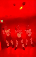 Combinaison de danse programmable à LED RGB pour toute la silhouette, avec masque LED, DMX512, pour spectacle de groupe sur scène