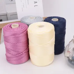 Высокое качество 3 мм 4 мм 5 мм Красочный рулон плетеный полиэстер Макраме Веревка