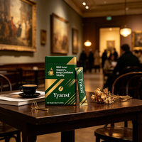 Caffè Istantaneo Miscelato con Estratti Vegetali Naturali 10g*10 Bustine, Scatola in Ferro Verde Scuro Dorato, Bevanda Pura a Base di Materie Prime Botaniche